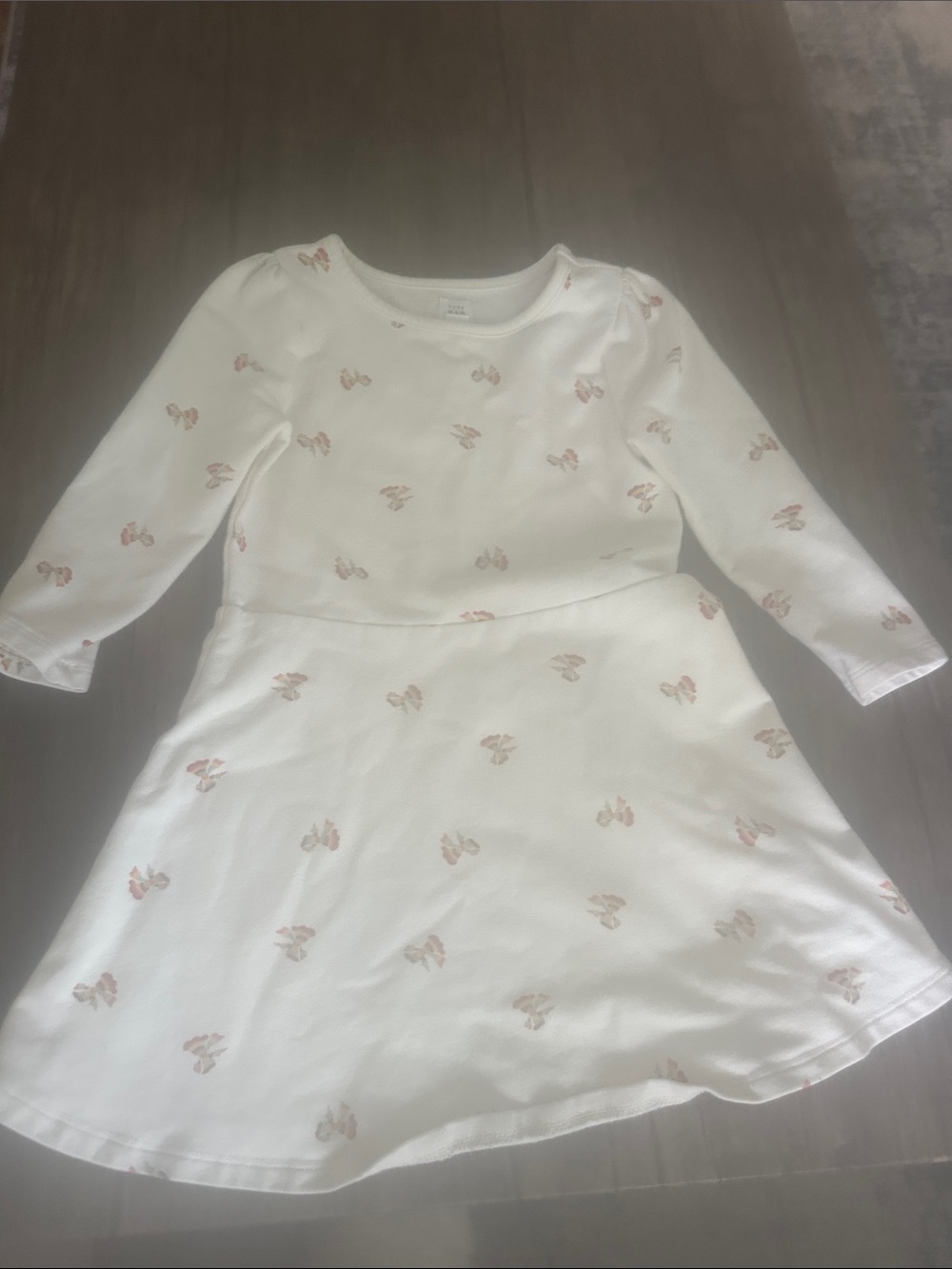 GAP Cream Dress with Pink Butterfly Motif